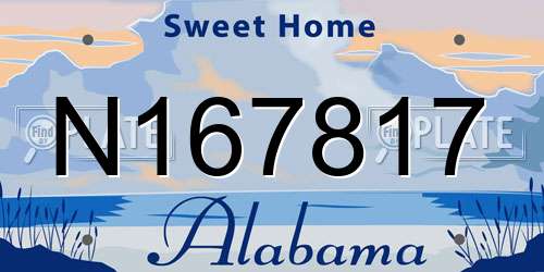 N167817 Alabama License Plate