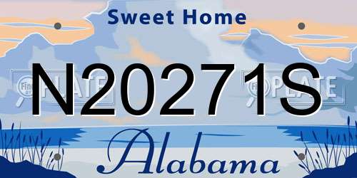 N20271S Alabama License Plate