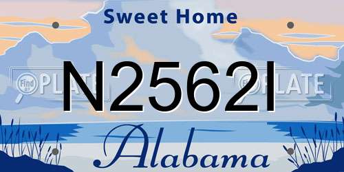 N2562I Alabama License Plate