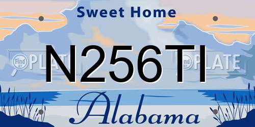 N256TI Alabama License Plate
