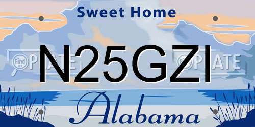 N25GZI Alabama License Plate