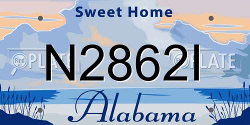N2862I Alabama License Plate