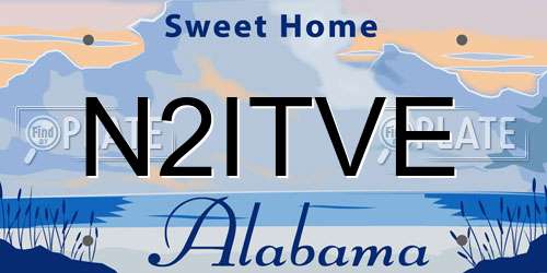 N2ITVE Alabama License Plate