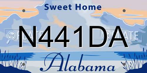 N441DA Alabama License Plate