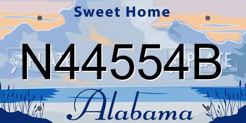 N44554B Alabama License Plate