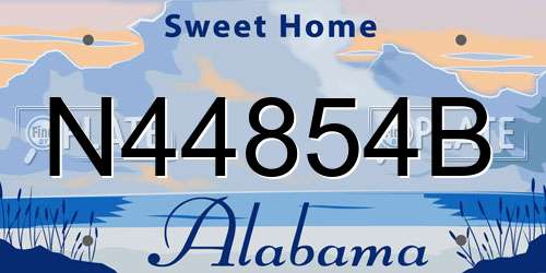 N44854B Alabama License Plate