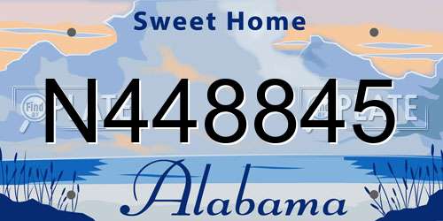 N448845 Alabama License Plate