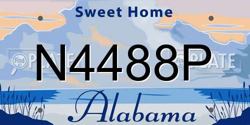 N4488P Alabama License Plate