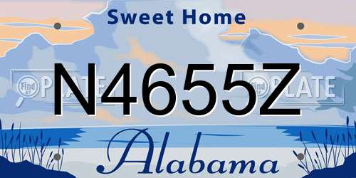 N4655Z Alabama License Plate