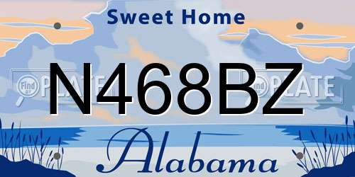N468BZ Alabama License Plate