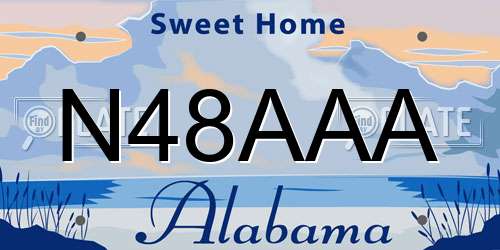 N48AAA Alabama License Plate