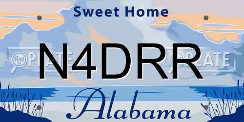 N4DRR Alabama License Plate