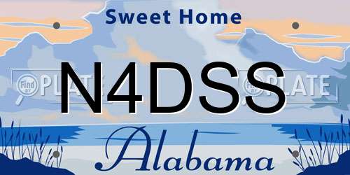 N4DSS Alabama License Plate