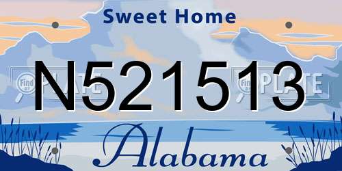 N521513 Alabama License Plate