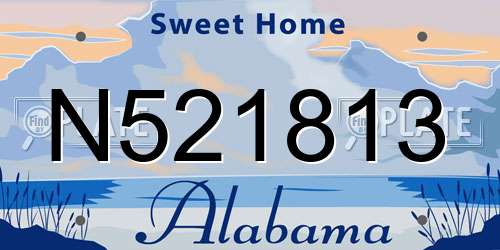 N521813 Alabama License Plate