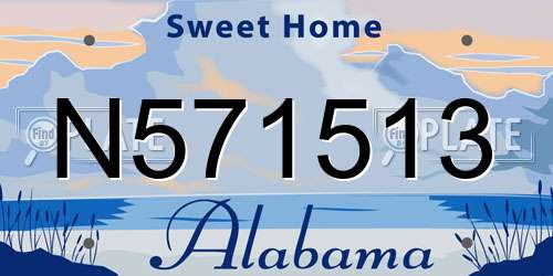 N571513 Alabama License Plate