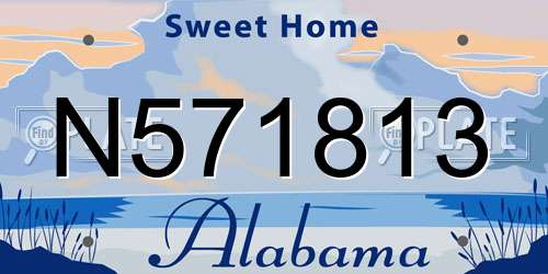 N571813 Alabama License Plate