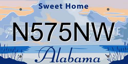N575NW Alabama License Plate