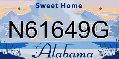 N61649G Alabama License Plate