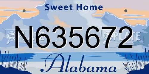 N635672 Alabama License Plate