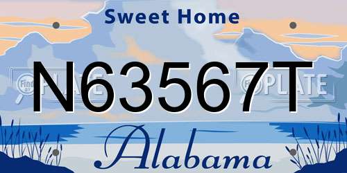 N63567T Alabama License Plate