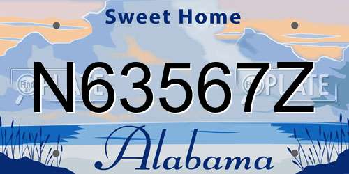 N63567Z Alabama License Plate