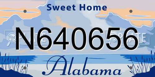 N640656 Alabama License Plate