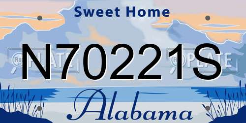 N70221S Alabama License Plate
