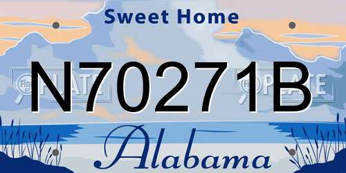 N70271B Alabama License Plate