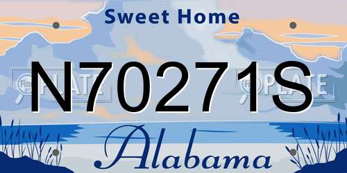 N70271S Alabama License Plate