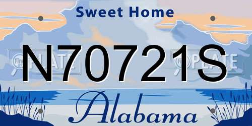 N70721S Alabama License Plate