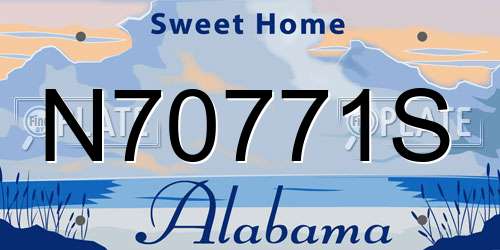 N70771S Alabama License Plate