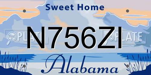 N756ZI Alabama License Plate
