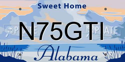 N75GTI Alabama License Plate