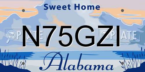 N75GZI Alabama License Plate