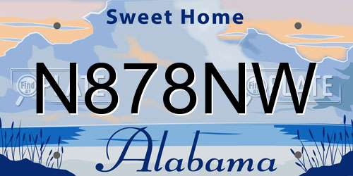 N878NW Alabama License Plate