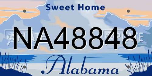 NA48848 Alabama License Plate