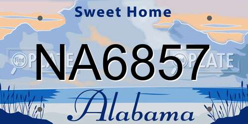 NA6857 Alabama License Plate