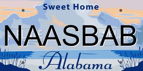 NAASBAB Alabama License Plate