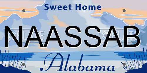 NAASSAB Alabama License Plate
