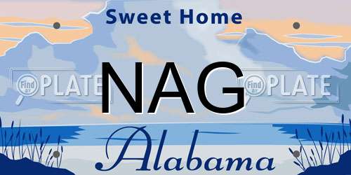 NAG Alabama License Plate