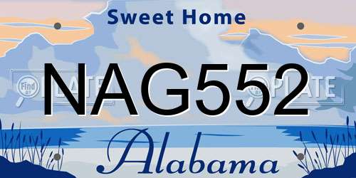 NAG552 Alabama License Plate