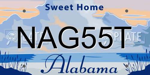 NAG55T Alabama License Plate