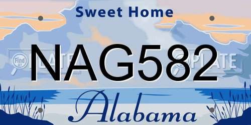 NAG582 Alabama License Plate