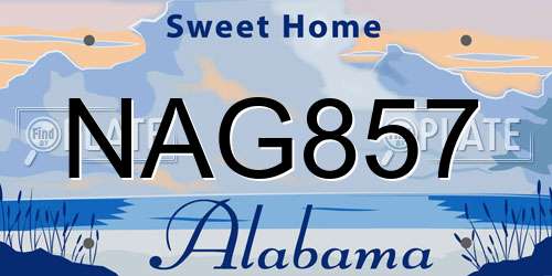 NAG857 Alabama License Plate
