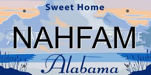 NAHFAM Alabama License Plate