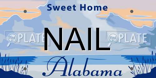 NAIL Alabama License Plate