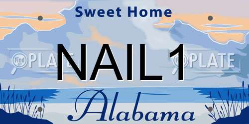 NAIL1 Alabama License Plate