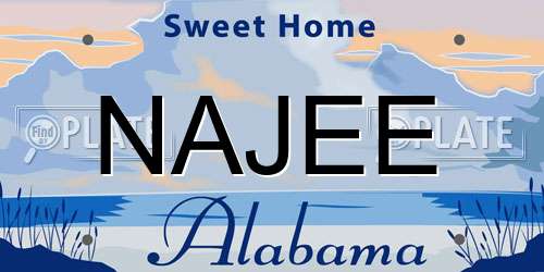 NAJEE Alabama License Plate