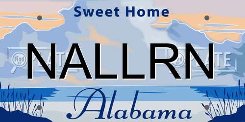 NALLRN Alabama License Plate